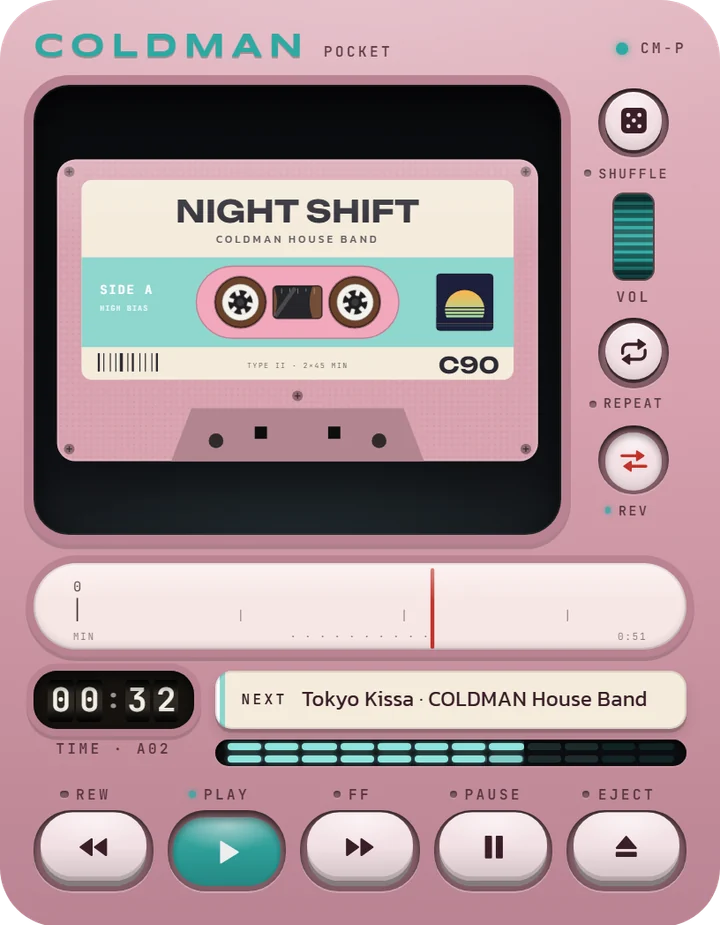COLDMAN Pocket in the Vaporwave look